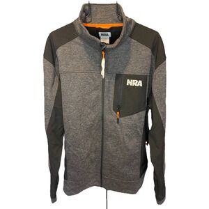 New NRA National Rifle Association Men's Size 3XL Zip Up Jacket Gray Lined Coat